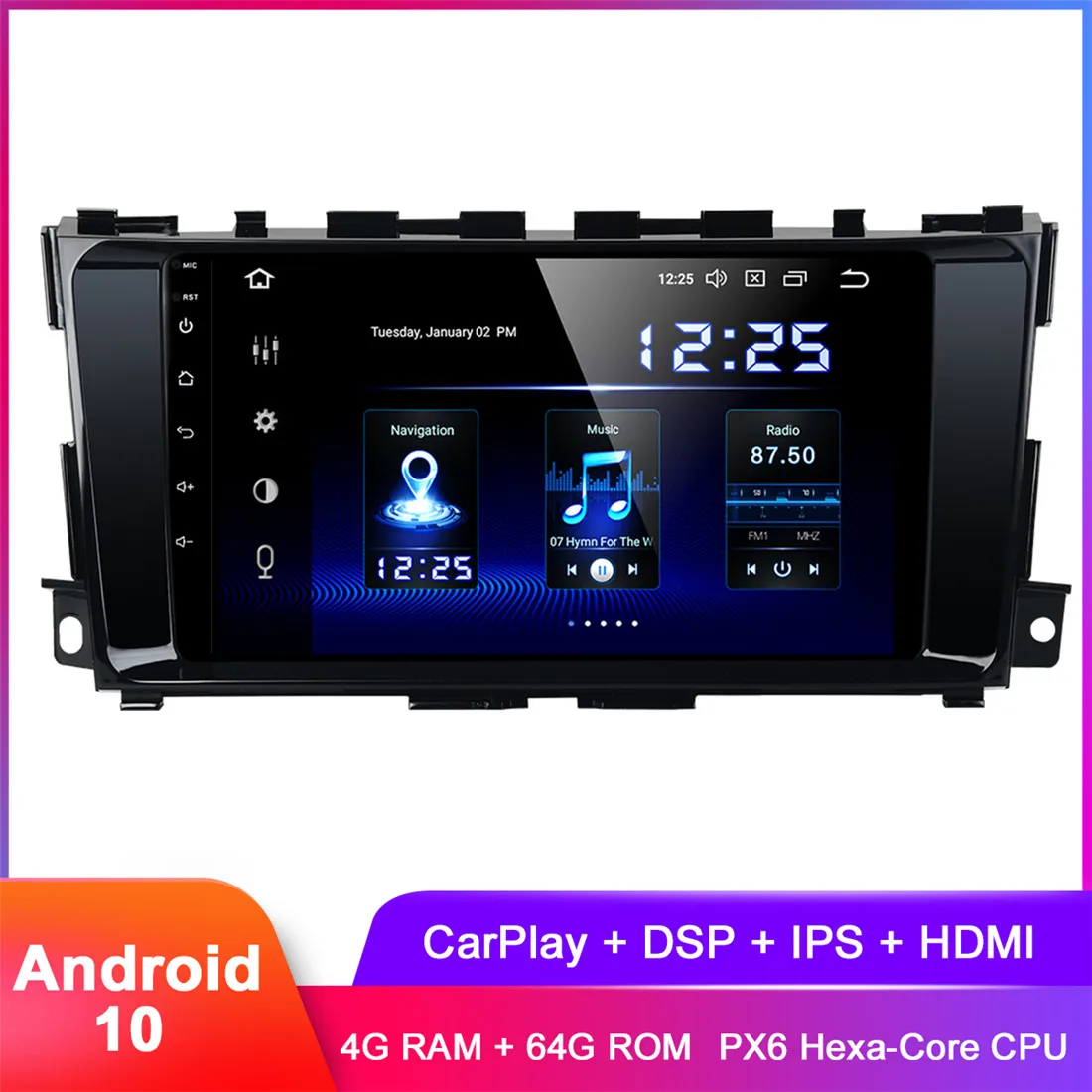 Dasaita 9 "IPS Android 10 автомобильное Стерео GPS для Altima Teana 2013 2014 2015 2016 Carplay в тире радио DSP