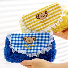 Plush Pencil Pouch Cute Bear Plaid Lacework Pen Bag Girls Pencil Case Pen Box Cosmetic Pouch Kawaii School Stationery
Plush Pencil Pouch Cute Bear Plaid Lacework Pen Bag Girls Pencil Case Pen Box Cosmetic Pouch Kawaii School Stationery