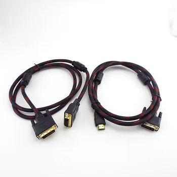 HDMI to DVI to DIV Cable Plug 1080P extend wire Male-Male extension DVI-D High Speed 24+1 Pin For Projector LCD DVD HD TV box
HDMI to DVI to DIV Cable Plug 1080P extend wire Male-Male extension DVI-D High Speed 24+1 Pin For Projector LCD DVD HD TV box