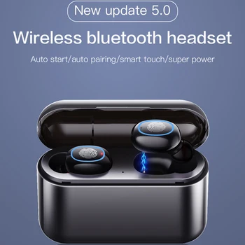 Bluetooth 5.0 Headset TWS Wireless Earphones Mini Earbuds Stereo Headphones 2600 MAh IPX5 Waterproof Sports Headset
Bluetooth 5.0 Headset TWS Wireless Earphones Mini Earbuds Stereo Headphones 2600 MAh IPX5 Waterproof Sports Headset