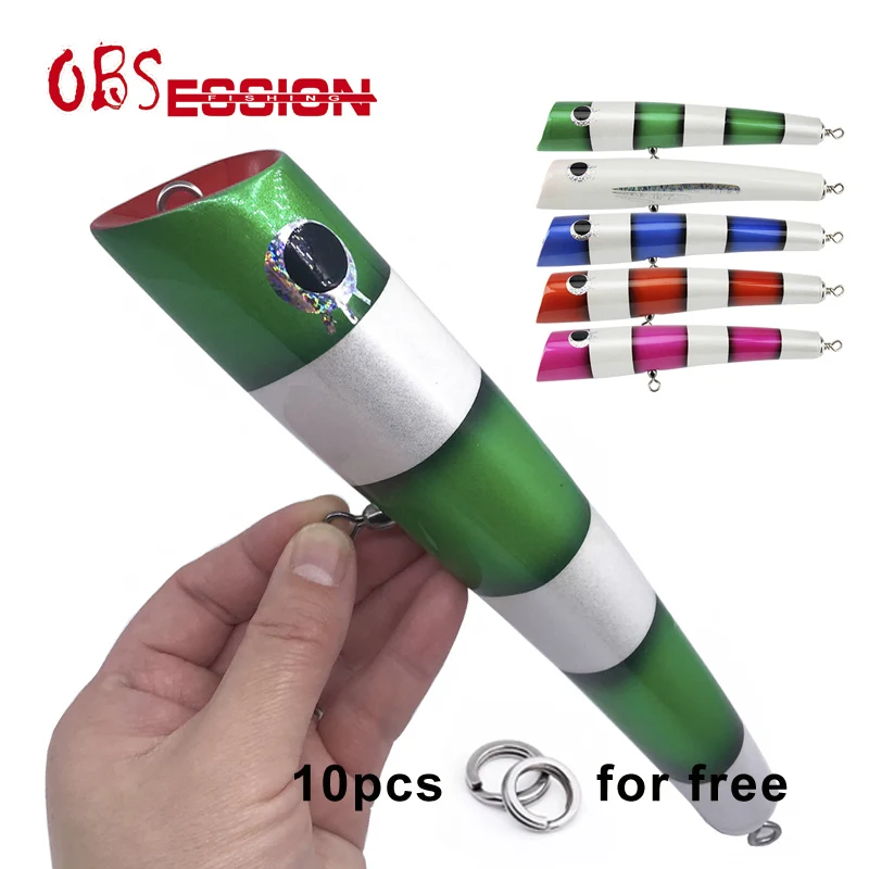 OBSESSION Popper Fishing ±120g 240mm Handmade Stripe Bait Topwater Surf Fishing Offshore Saltwater Tackle For Collection or Gift
OBSESSION Popper Fishing ±120g 240mm Handmade Stripe Bait Topwater Surf Fishing Offshore Saltwater Tackle For Collection or Gift