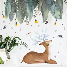 Nordic Wall Stickers Deer Leaves Small Fresh Sticker Home Decor Living Room Bedroom Decor Self-adhesive Stickers Room Decoration 
Nordic Wall Stickers Deer Leaves Small Fresh Sticker Home Decor Living Room Bedroom Decor Self-adhesive Stickers Room Decoration