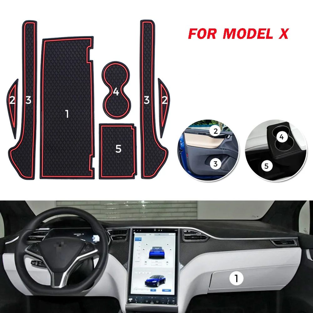 7* Car Door Slot Mat Water Cup Holder Pad Console Control Pads Armrest Pad Non-slip Rubber Interior Accessories For Tesla Model
7* Car Door Slot Mat Water Cup Holder Pad Console Control Pads Armrest Pad Non-slip Rubber Interior Accessories For Tesla Model