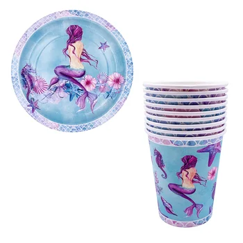 40pcs Mermaid Theme Party Disposable Tableware Paper Cup Plates Napkin Dinnerware Set Lovely Printing Napkins Set Birthday Party
40pcs Mermaid Theme Party Disposable Tableware Paper Cup Plates Napkin Dinnerware Set Lovely Printing Napkins Set Birthday Party