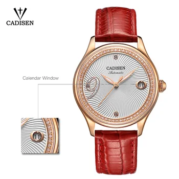 New CADISEN 8137 Women Watch Automatic Leather Stainless steel Couples Fashion Business Top Brand Luxury Waterproof Wristwatch
New CADISEN 8137 Women Watch Automatic Leather Stainless steel Couples Fashion Business Top Brand Luxury Waterproof Wristwatch