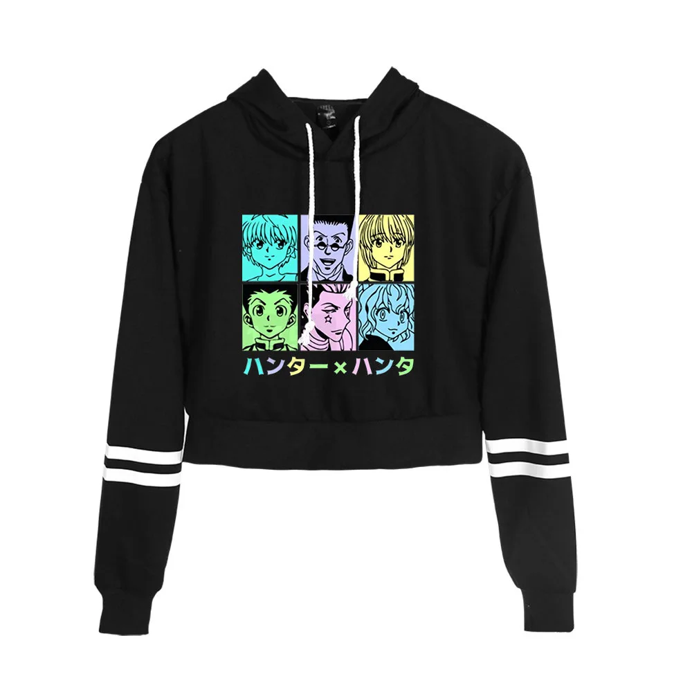 Anime Hunter X Hunter Crop Top Hoodie Hisoka Killua Harajuku Cropped Sweatshirt Streetwear Hip Hop Long Sleeve Pullover Tops
Anime Hunter X Hunter Crop Top Hoodie Hisoka Killua Harajuku Cropped Sweatshirt Streetwear Hip Hop Long Sleeve Pullover Tops