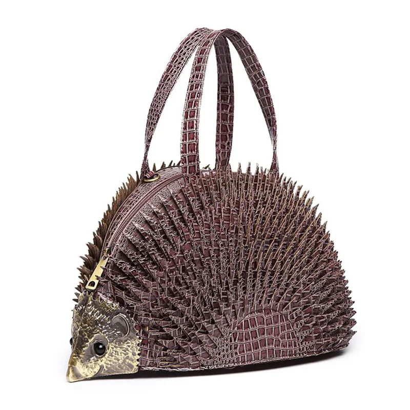 

ANNRMYRS Simulation Hedgehog Styling Women Handbags Famous Brand Crocodile Patent Leather Bags Women Shoulder Bag Tote