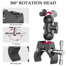 Metal Super Clamp with Double Ballhead Magic Arm for Camera Light Mic Video Monitor Clamp 1/4 3/8 Thread For Rods Hook
Metal Super Clamp with Double Ballhead Magic Arm for Camera Light Mic Video Monitor Clamp 1/4 3/8 Thread For Rods Hook