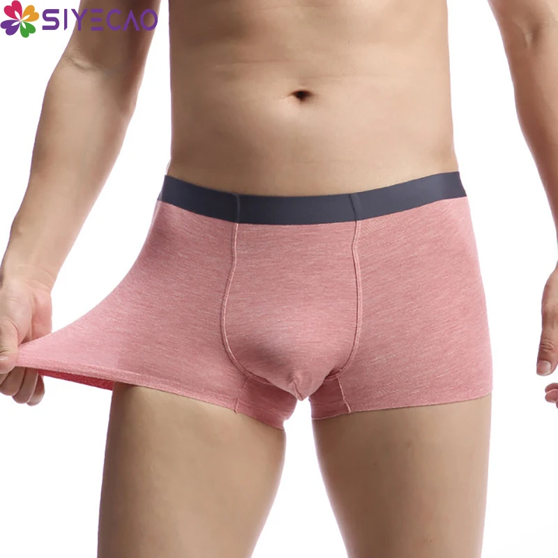 

Sexy Men Underwear Boxer Shorts Man Modal Underpants Male Breathable Mid-waist U Convex Pouch Mens Panties Cueca Plus Size M-XXL