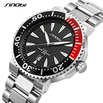 SINOBI Men Wrist Watches Luminous Pointer Stainless Steel Watchband Luxury Brand Male Sports Watch Geneva Quartz Rolexable 2019
SINOBI Men Wrist Watches Luminous Pointer Stainless Steel Watchband Luxury Brand Male Sports Watch Geneva Quartz Rolexable 2019