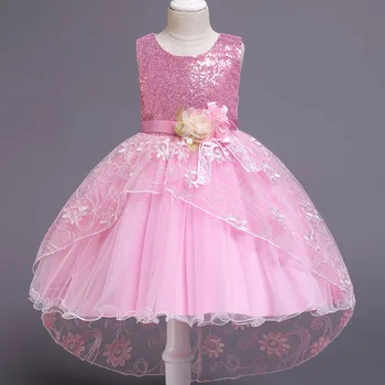 INS Sequin Girls Dress Trailing Flower Lace Princess Dress Vestido Kids Dresses For Girls Children Party Wedding Dress 3-8 Year
INS Sequin Girls Dress Trailing Flower Lace Princess Dress Vestido Kids Dresses For Girls Children Party Wedding Dress 3-8 Year