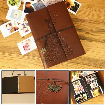 60 Pages Photo Album DIY Leather Vintage Handmade Retro Spiral Binding Craft Photo Albums for Wedding Home Album
60 Pages Photo Album DIY Leather Vintage Handmade Retro Spiral Binding Craft Photo Albums for Wedding Home Album