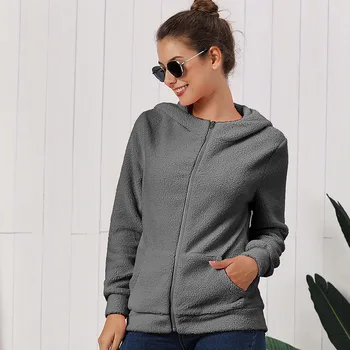 Winter 2019 Female Casual Loose Solid Color With Zippers Open Hoodies Tops Fashion Splice Long Sleeve Pocket Hoodies Ladies
Winter 2019 Female Casual Loose Solid Color With Zippers Open Hoodies Tops Fashion Splice Long Sleeve Pocket Hoodies Ladies