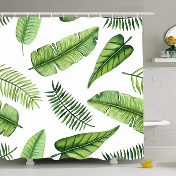 Shower Curtain Set with Hooks 60x72 Hawaii Natural Branch Pattern Watercolor Exotic Green Leaves Summer Plant Painted Nature
Shower Curtain Set with Hooks 60x72 Hawaii Natural Branch Pattern Watercolor Exotic Green Leaves Summer Plant Painted Nature