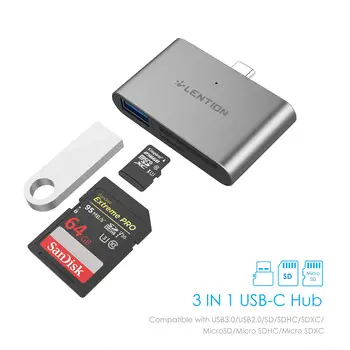 USB C to SD/Micro SD Card Readers with USB 3.0 Adapter for MacBook Pro (Thunderbolt 3), 2018 2019 iPad Pro & Mac Air, MacBook 12
USB C to SD/Micro SD Card Readers with USB 3.0 Adapter for MacBook Pro (Thunderbolt 3), 2018 2019 iPad Pro & Mac Air, MacBook 12