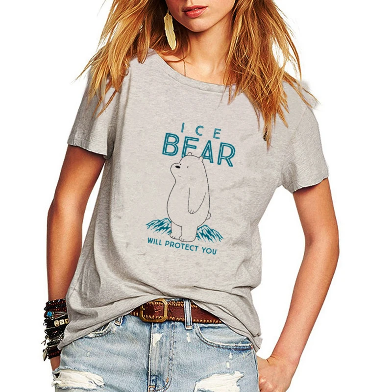 I C E BEAR WILL PROTECT YOU Cartoon Ladies t shirt Summer Plus Size Women t-shirt Harajuku Short Sleeve Kawaii Tees Female
I C E BEAR WILL PROTECT YOU Cartoon Ladies t shirt Summer Plus Size Women t-shirt Harajuku Short Sleeve Kawaii Tees Female
