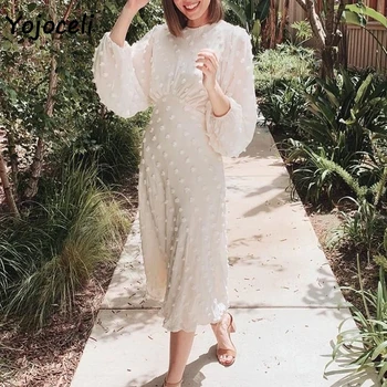 Yojoceli 2019 chiffon jacquard long sleeve dress women boh beach midi dress sheer dot dress
Yojoceli 2019 chiffon jacquard long sleeve dress women boh beach midi dress sheer dot dress