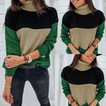 2020 Autumn Winter Sexy Korean Sweaters Women's Straight Type Green Sweater Fashion Long Sleeve Solid Splice Loose Tops Sweater
2020 Autumn Winter Sexy Korean Sweaters Women's Straight Type Green Sweater Fashion Long Sleeve Solid Splice Loose Tops Sweater