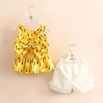 2020 girls printing t-shirt +pure shots summer new style kid's suit casual clothes suit girls sets 20 
2020 girls printing t-shirt +pure shots summer new style kid's suit casual clothes suit girls sets 20