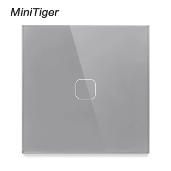 Minitiger EU/UK standard 1 Gang 1/2 Way Touch Switch Gray Crystal Glass Panel Touch Switch Light Wall Only Touch Function Switch
Minitiger EU/UK standard 1 Gang 1/2 Way Touch Switch Gray Crystal Glass Panel Touch Switch Light Wall Only Touch Function Switch