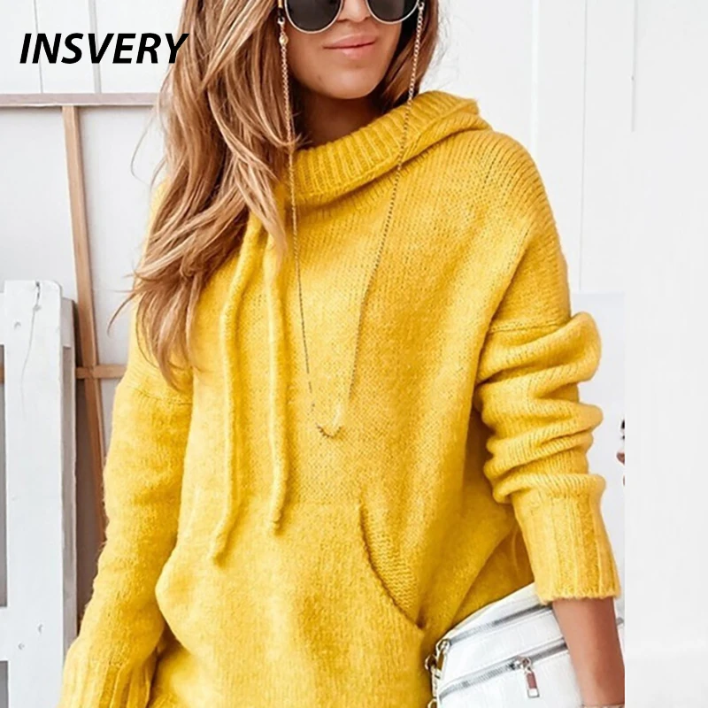 Hoodies Women Sweatshirts Hooded Sweatshirt Women Knitted Jumper Long Sleeve Pocket Tops Autumn Winter Sweater Female
Hoodies Women Sweatshirts Hooded Sweatshirt Women Knitted Jumper Long Sleeve Pocket Tops Autumn Winter Sweater Female