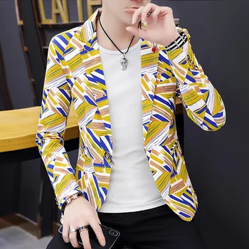 Spring Autumn Men's Korean Style Casual Short Jacket Striped Thin Slim Fit One Button Blazers Jackets Long Sleeve Coat A101
Spring Autumn Men's Korean Style Casual Short Jacket Striped Thin Slim Fit One Button Blazers Jackets Long Sleeve Coat A101