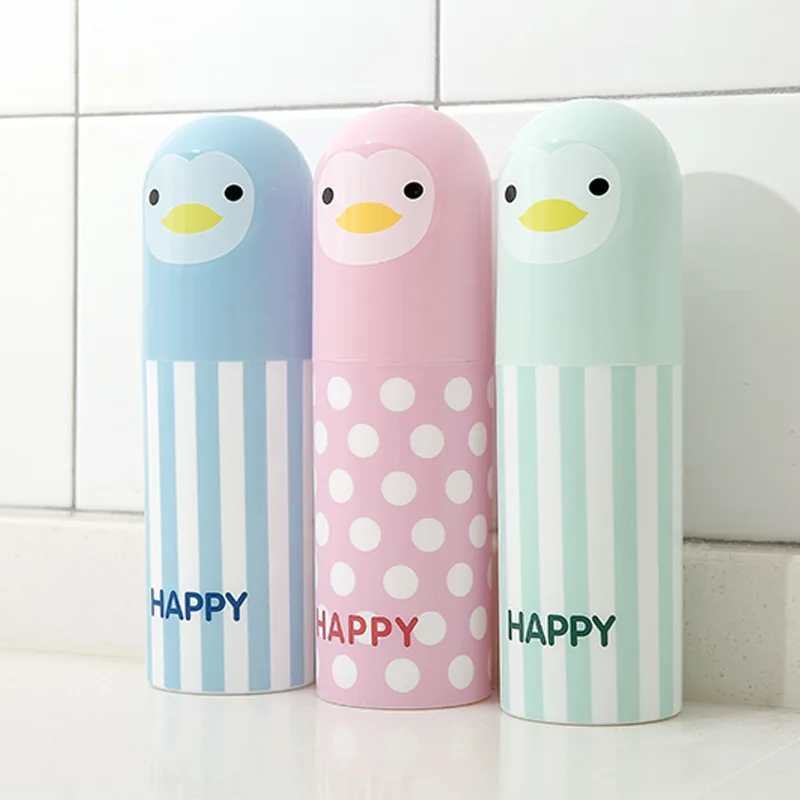 Portable Travel Toothbrush Cup Pack of 2 Toothbrush Case Set Korean-style Couples Creative Cartoon Plastic Washing Cup
Portable Travel Toothbrush Cup Pack of 2 Toothbrush Case Set Korean-style Couples Creative Cartoon Plastic Washing Cup