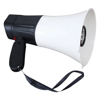 

Megaphone Handheld Loudspeaker Megaphone Portable Loudspeaker with LED Flashlight 30W High Power