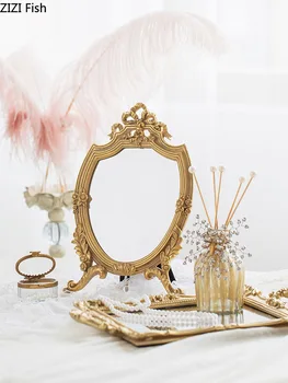 European Mirror Decoration Luxury Palace Style Retro Gold Tabletop Makeup Mirror Decorative Mirror Table Mirror Decoration
European Mirror Decoration Luxury Palace Style Retro Gold Tabletop Makeup Mirror Decorative Mirror Table Mirror Decoration