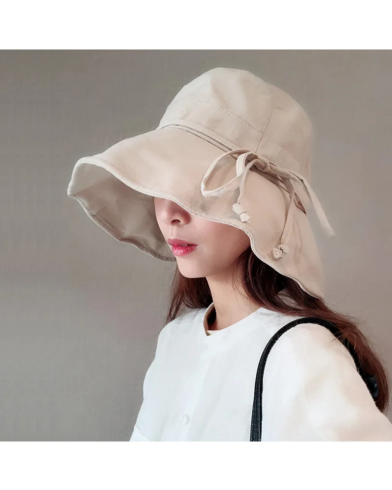 Japanese-style Cotton Linen Sun-resistant Topee Solid Color Large Brimmed Bow Bucket Hat Summer Outing Foldable Cloth Hat Women'
Japanese-style Cotton Linen Sun-resistant Topee Solid Color Large Brimmed Bow Bucket Hat Summer Outing Foldable Cloth Hat Women'