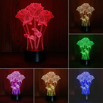 3D Rose Flower Shape LED Night Lights for Kids Room USB Rechargeable Touch 7 Color Changeable LED Light Desk Lamp Party Decor
3D Rose Flower Shape LED Night Lights for Kids Room USB Rechargeable Touch 7 Color Changeable LED Light Desk Lamp Party Decor