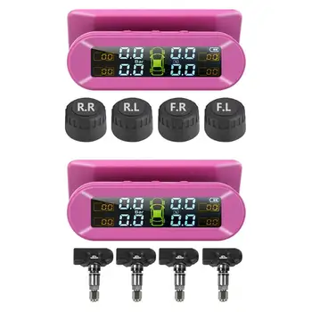 T05 Car TPMS Solar + USB Charging Auto Tire Pressure Monitoring Tyre Temperature Alarm System with 4 Sensors Pink
T05 Car TPMS Solar + USB Charging Auto Tire Pressure Monitoring Tyre Temperature Alarm System with 4 Sensors Pink