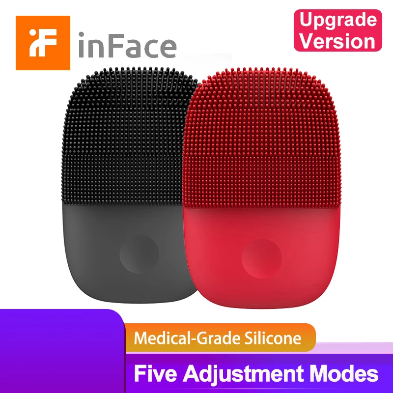 Inface Facial Cleansing Brush Upgrade Version Electric Sonic Silicone Face Brush Deep Cleansing Facial Cleanser
Inface Facial Cleansing Brush Upgrade Version Electric Sonic Silicone Face Brush Deep Cleansing Facial Cleanser