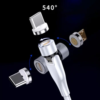 3 in 1 3A Magnetic 360º+180º Rotation USB Fast Charging Cable Type C Micro Charger Cord Wire
3 in 1 3A Magnetic 360º+180º Rotation USB Fast Charging Cable Type C Micro Charger Cord Wire