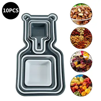 10pcs Stackable Snack Tray Set Square Salad Snack Fruit Bowls Measuring Spoons Portable Tableware Home Office Storage Tray
10pcs Stackable Snack Tray Set Square Salad Snack Fruit Bowls Measuring Spoons Portable Tableware Home Office Storage Tray