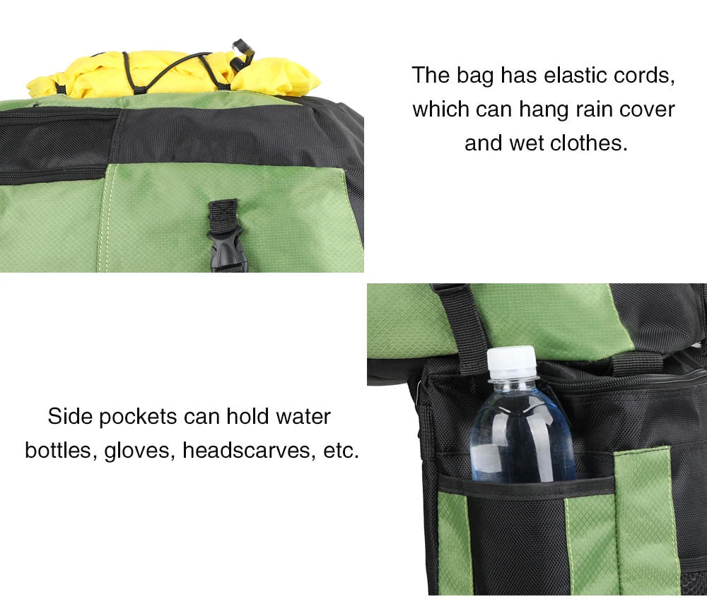 Rhinowalk 3 IN 1 Bicycle Rear Rack Seat Trunk Bag 70L MTB Road Bike Multifunctional Luggage Carrier Bag 3 Colors with Rain Cover (15)