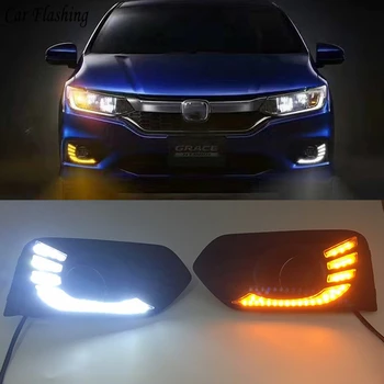Car Flashing 1 Set LED DRL Daytime Running Light Daylight Fog Lamp Cover Yellow Turn Signal For Honda City 2017 2018 2019
Car Flashing 1 Set LED DRL Daytime Running Light Daylight Fog Lamp Cover Yellow Turn Signal For Honda City 2017 2018 2019