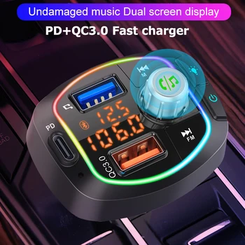 PD Quick Charge 3.0 Car Charger Bluetooth 5.0 FM Transmitter Handsfree Car Kit FM Modulator Fast USB car-charger
PD Quick Charge 3.0 Car Charger Bluetooth 5.0 FM Transmitter Handsfree Car Kit FM Modulator Fast USB car-charger