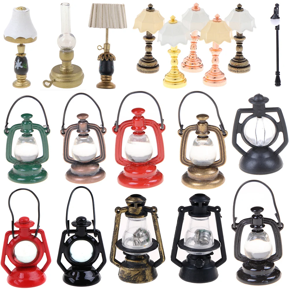 Mini 1:12 Miniature Table Candlestick Retro Kerosene Lamp Doll House Accessories Dollhouse Furniture Toys Lamp Decor
Mini 1:12 Miniature Table Candlestick Retro Kerosene Lamp Doll House Accessories Dollhouse Furniture Toys Lamp Decor