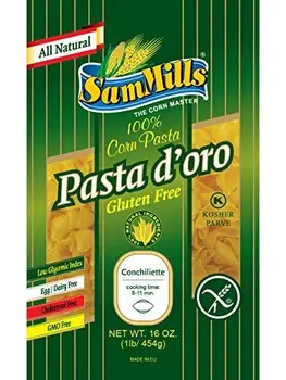 Sam Mills Pasta D'Oro Gluten Free, Conchiliette, 1-Pound (Pack of 6)