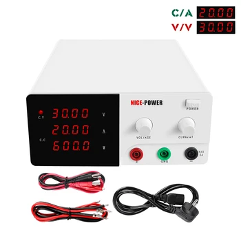 4-Digit Display 30V 20A DC Regulated Power Supply Lab Switching Adjustable Power Source Digital Fonte De Bancada 220V
4-Digit Display 30V 20A DC Regulated Power Supply Lab Switching Adjustable Power Source Digital Fonte De Bancada 220V