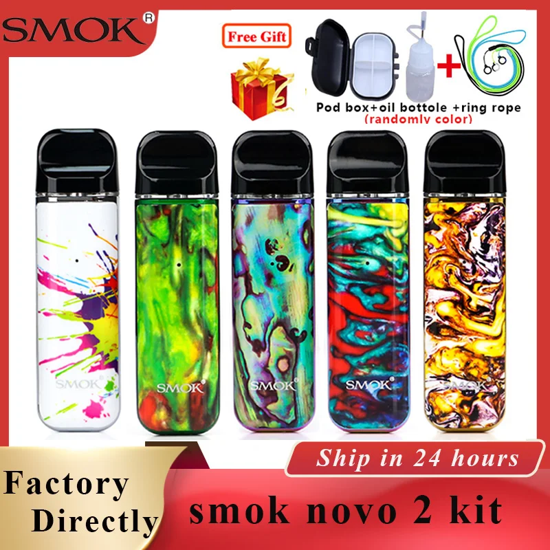 Original Pod Vape SMOK novo 2 pod kit 2ml & 800mAh battery Electronic cigarette Vape Pod upgraded version vs smok novo/smok nord
Original Pod Vape SMOK novo 2 pod kit 2ml & 800mAh battery Electronic cigarette Vape Pod upgraded version vs smok novo/smok nord
