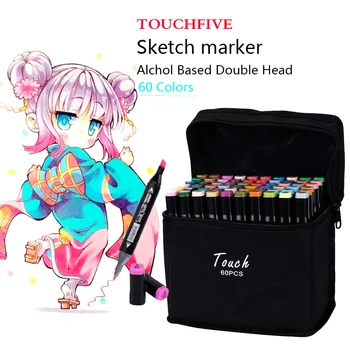 TOUCHFIVE Marker Set 60 Colors Twin Brush Marker Sketch Liner For Drawing Water Pen Acrylic Marker Set Pen Student Art Supplies
TOUCHFIVE Marker Set 60 Colors Twin Brush Marker Sketch Liner For Drawing Water Pen Acrylic Marker Set Pen Student Art Supplies