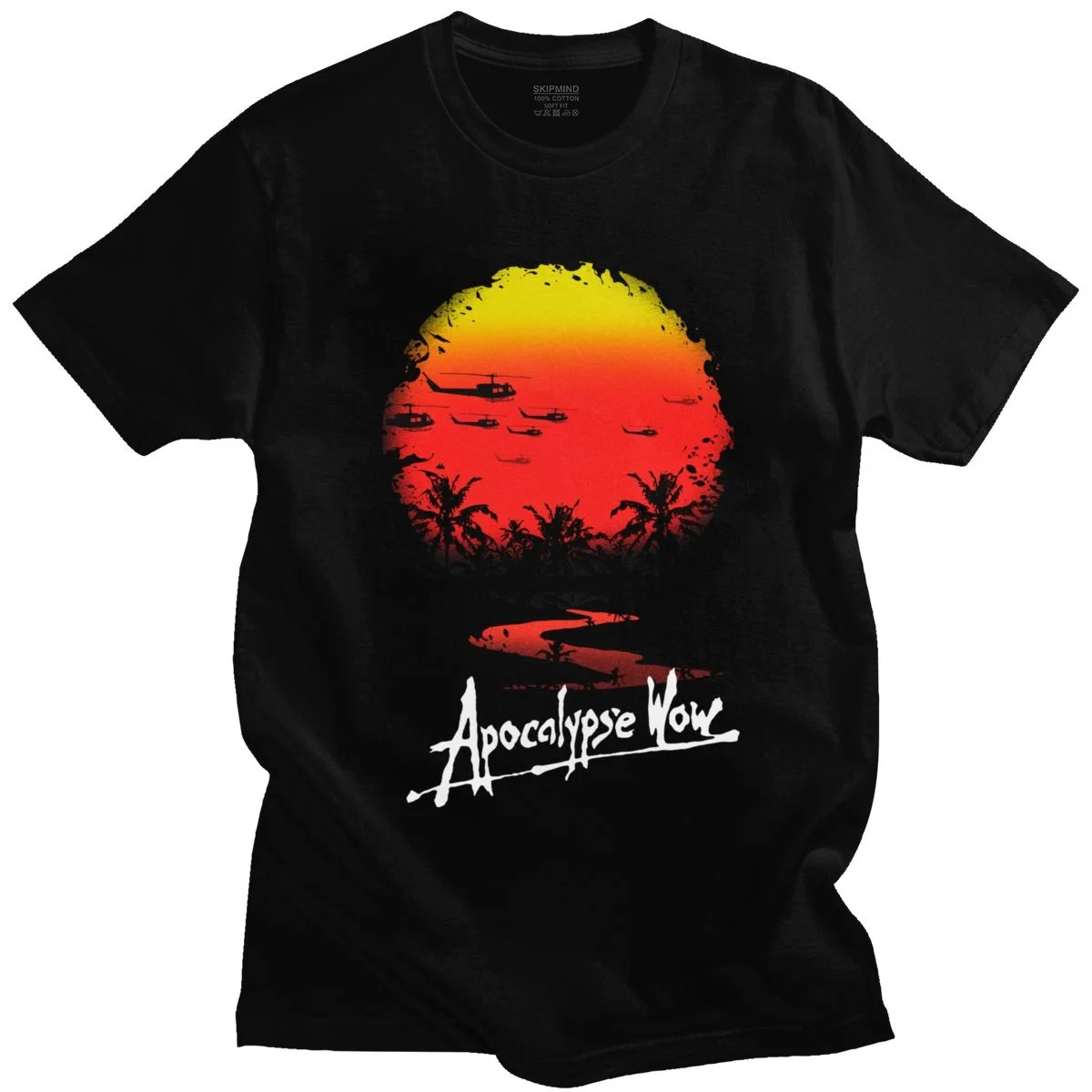 Gorgeous Men T Shirts Apocalypse Now T-shirt Short Sleeved Soft Cotton Sunest Tee O-neck Movie Vietnam War Congo Tshirt Merch | Мужская