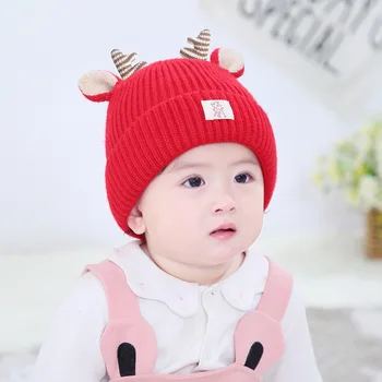 Baby hats Autumn and winter cute cartoon antler children cotton knit hat 1-3 years old baby Korean comfortable skin warm beanies 
Baby hats Autumn and winter cute cartoon antler children cotton knit hat 1-3 years old baby Korean comfortable skin warm beanies