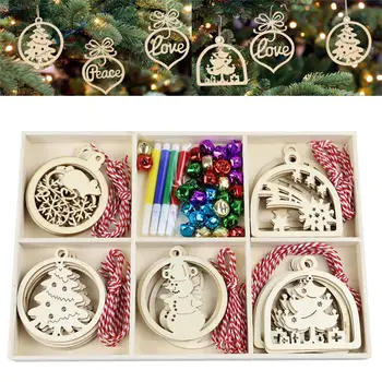 30Pcs Wood Christmas Tree Pendant Snowman Star Snowflake Mouse Letter Hanging Ornament Xmas Tree Decoration Holiday Supplies
30Pcs Wood Christmas Tree Pendant Snowman Star Snowflake Mouse Letter Hanging Ornament Xmas Tree Decoration Holiday Supplies
