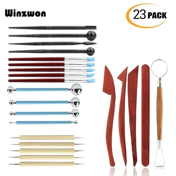 23Pcs Polymer Clay Tools Set Modeling Pottery Tools Wood Dotting Tools Sculpture Tool Kit For Shaping Embossing Sculpting
23Pcs Polymer Clay Tools Set Modeling Pottery Tools Wood Dotting Tools Sculpture Tool Kit For Shaping Embossing Sculpting