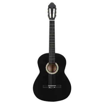 Classical Guitar 19 Frets Beginner Kit for Students Children Adult String Pick Black 
Classical Guitar 19 Frets Beginner Kit for Students Children Adult String Pick Black