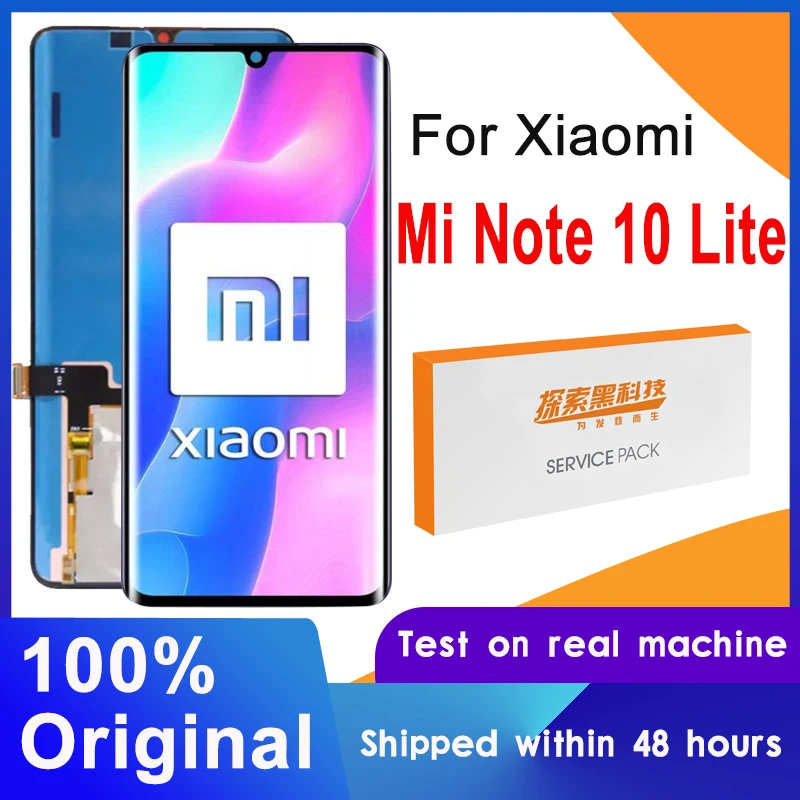 100% Оригинальный 6 47 'ɺMOLED дисплей для Xiaomi Mi Note 10 Lite LCD M2002F4LG M1910F4G сенсорный экран