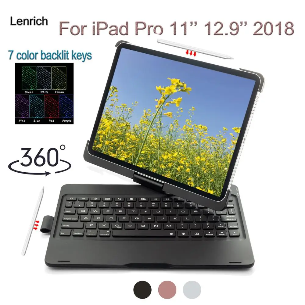 Новинка 2018 11 дюймовый Чехол для iPad Pro клавиатура с беспроводными клавишами bluetooth и